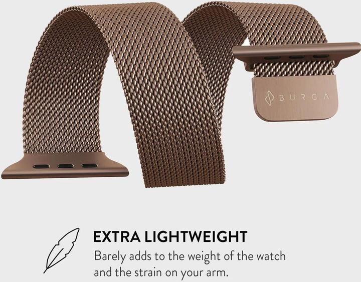 Productafbeelding Burga Apple Watch Band Metal Mesh Rose Gold 38mm / 40mm / 41mm (Roestvrij staal)