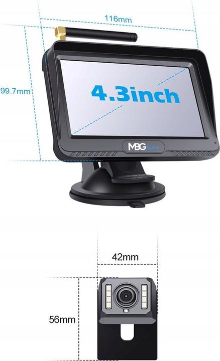 Produktbild MBG Line KAMERA COFANIA ZESTAW BEZPRZEWODOWY D+435+009S (800 x 480 Pixels)