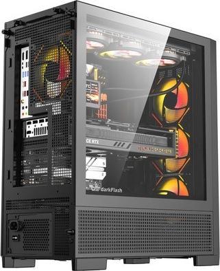 Actual product image Darkflash Tech DarkFlash computer case AIRNOVA Black (+3 fans) (ATX, E-ATX, ITX, Mini-ATX)