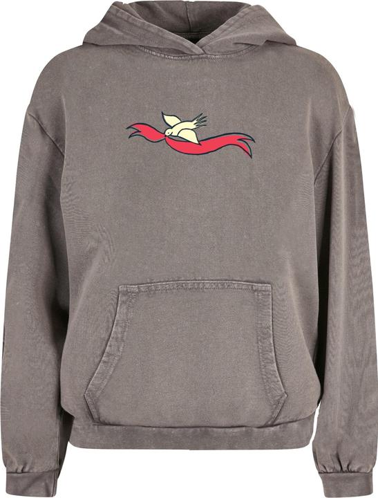 Produktbild Merchcode Ladies Frida Kahlo - Viva la vida 2 Acid Washed Oversize Hoody - 178047 (3XL)