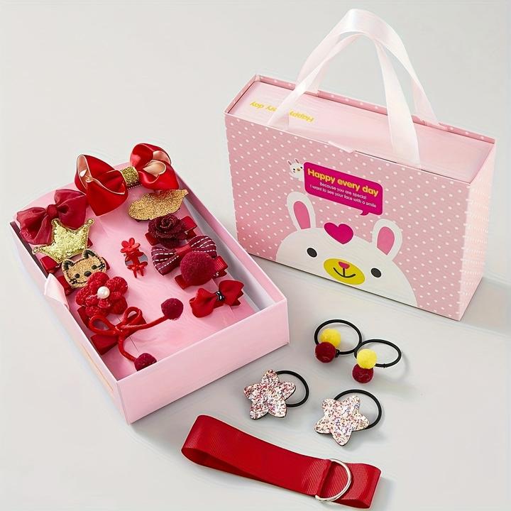 Produktbild Activity Board 18 Stück Haarspangen-Set Kleinkind Mädchen, Haarschmuck Mädchen, Haarspangen mit Geschenkbox (18 Stk.)