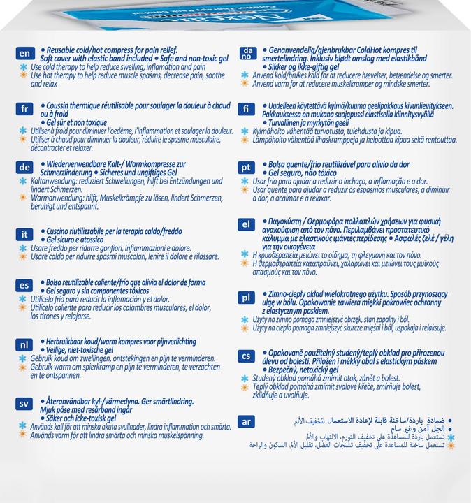 Nutritional values and ingredients Nexcare ColdHot Comfort (1x, 400 g)