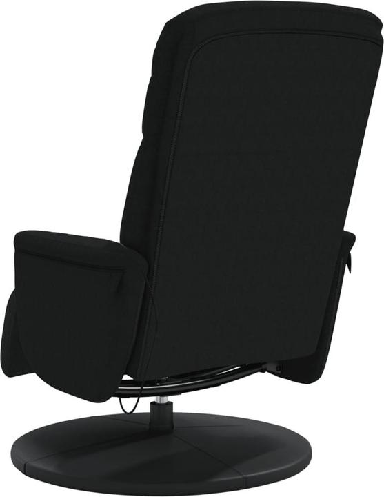 vidaXL Massagesessel mit Fussteil Schwarz Samt,Farbe