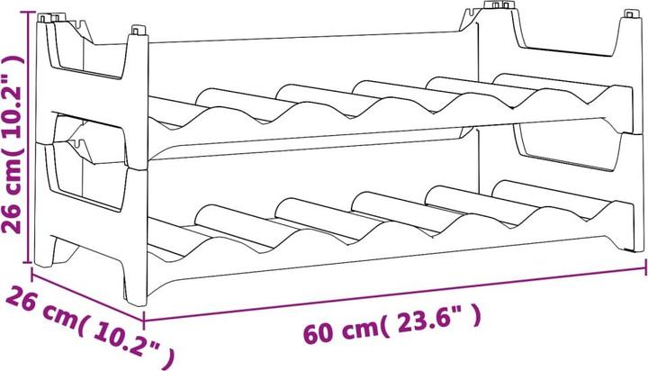 Image du produit vidaXL Thamios (60 x 26 x 104 cm, 48 Fl.)