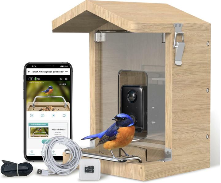 Sanilu Clean Vogelfutterhaus mit Kamera