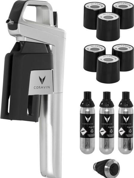 Immagine prodotto Coravin Versatore per vino Timeless Six+ 12 pezzi, argento (Versatore di vino)