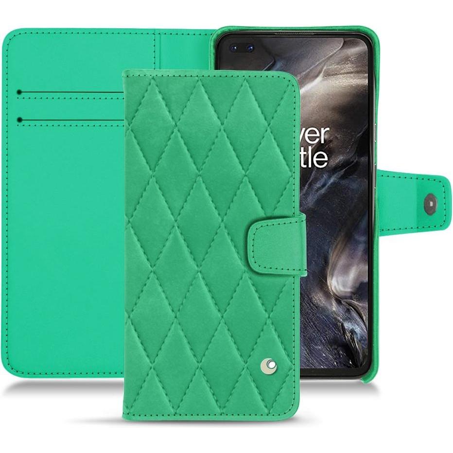 Noreve Lederschutzhülle Wallet (OnePlus Nord), Smartphone Hülle, Grün