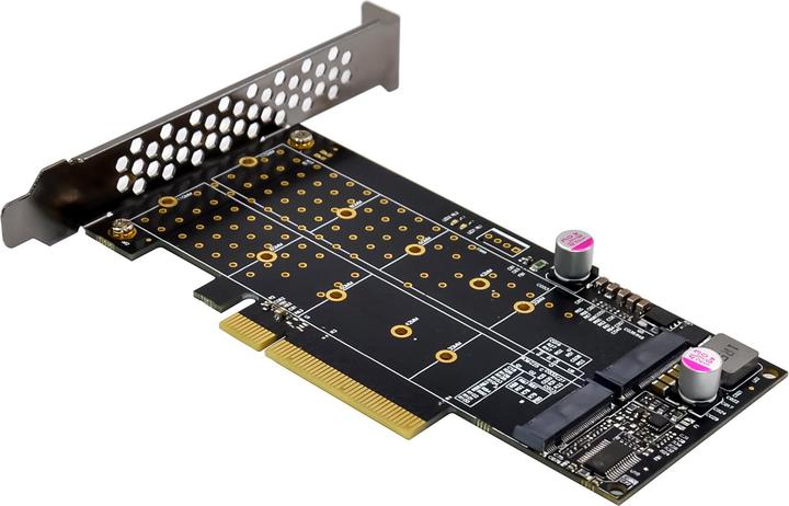 Image du produit InLine PCIe Karte zu 2x intern NVMe M.2 Key M – Bifurcation