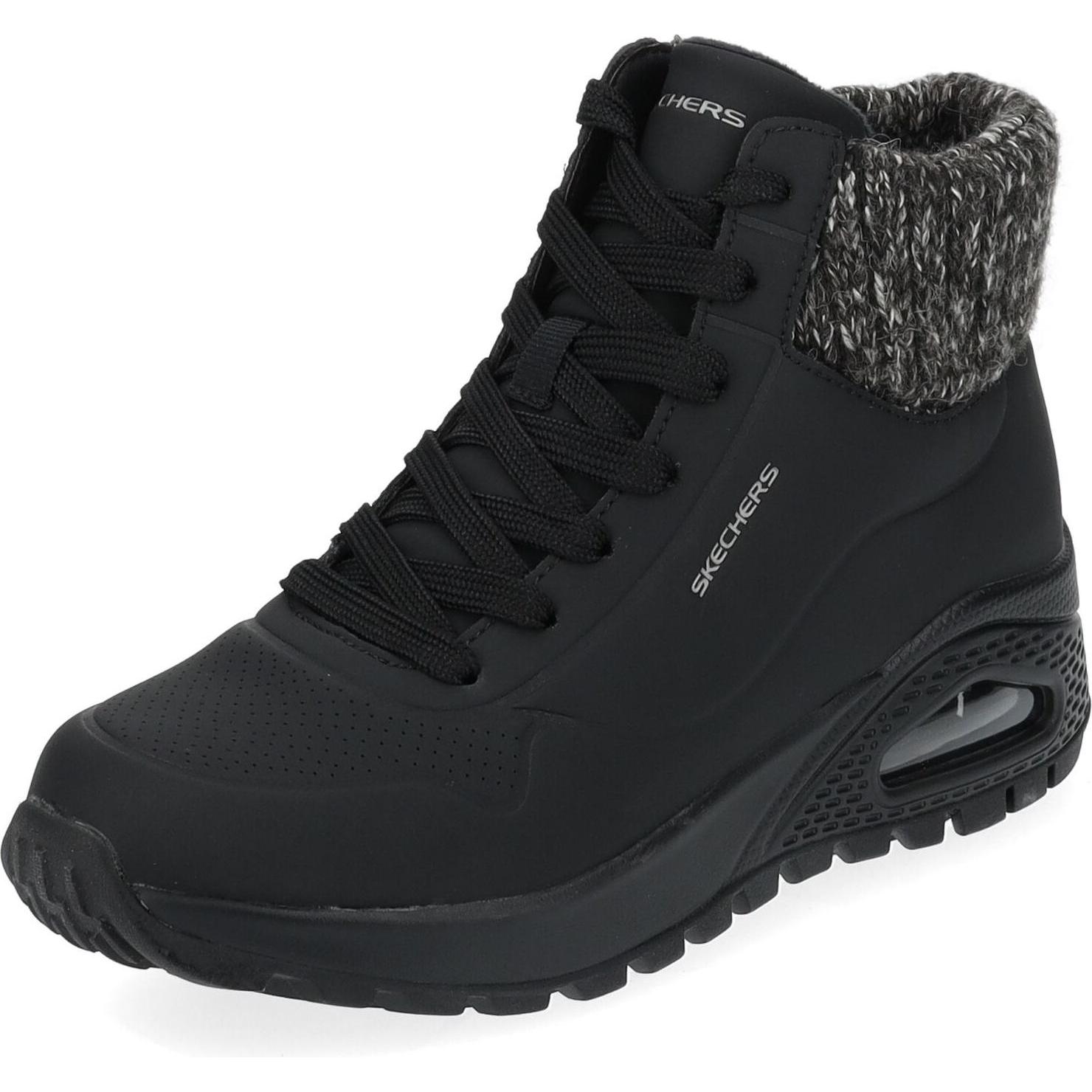 Skechers, Damen, Boots + Stiefel, Boots UNO RUGGED DARLING DAZE, Schwarz, (37)