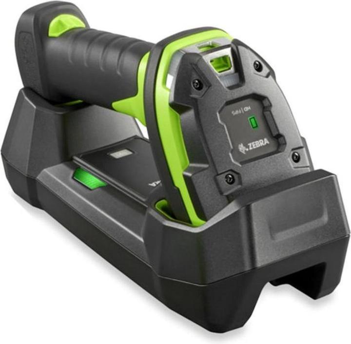 Image du produit Zebra ebra LI3678-SR, BT, 1D, SR, Multi-IF, FIPS, Kit (USB), noir, vert Scanner Bluetooth, industrie, 1 (Codes à barres 1D)