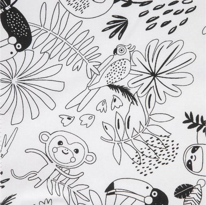 Actual product image Domotex Fabric Payakolo white / black (150 x 100 cm)