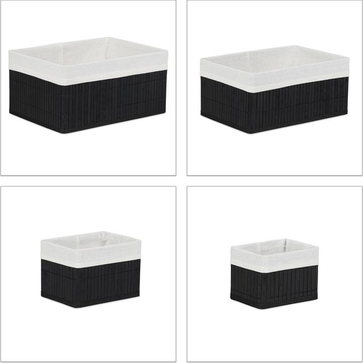 Image du produit Relaxdays Set de 6 paniers de rangement (35 x 25 x 17 cm)