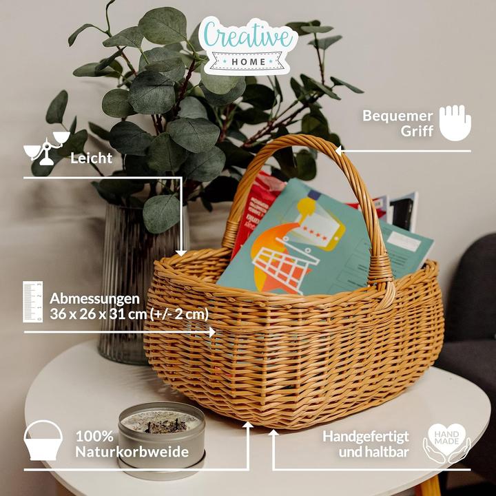 Produktbild Creative Home Weidenkorb (1 x, 36 x 26 x 31 cm)