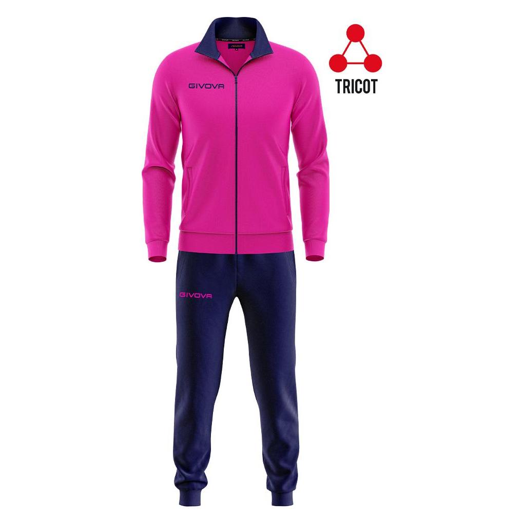 Givova, Unisex, Trainingsjacken, Trainingsanzug Torino (M), Blau, Pink, Mehrfarbig, M