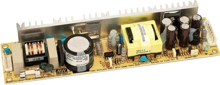 Produktbild MeanWell MEAN WELL LPS-75-12, 90 - 264 V, 75 W, 12 V, RoHS, 55 mm, 222 mm