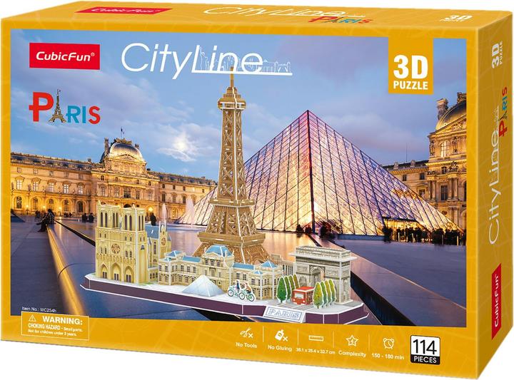 Actual product image Cubicfun Cubic Fun 3d Puzzle City Line Paris (114 pieces)