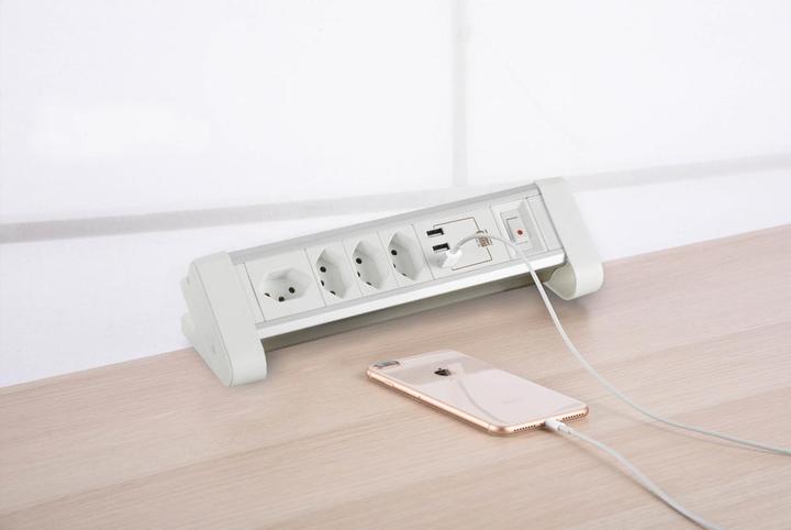 Immagine prodotto Schönenberger Striscia di presa da tavolo (7 x, Tipo 13, USB-A, 2 m)