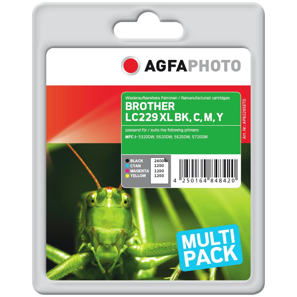 AGFAPHOTO, Druckerpatrone, Apb229setd (M, BK, C, Y)