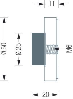 Actual product image Phos Wall door buffer (1 pcs.)