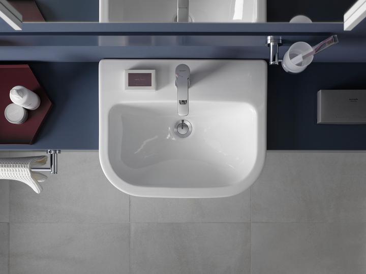 Immagine prodotto Duravit Miscelatore monocomando per lavabo D-Code M FreshStart e Minusflow, con scarico a ribalta
