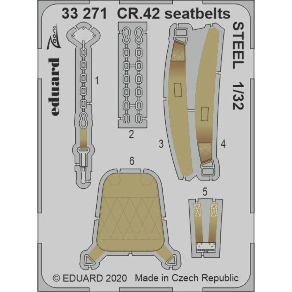 Eduard CR.42 seatbelts STEEL for ICM (33271)