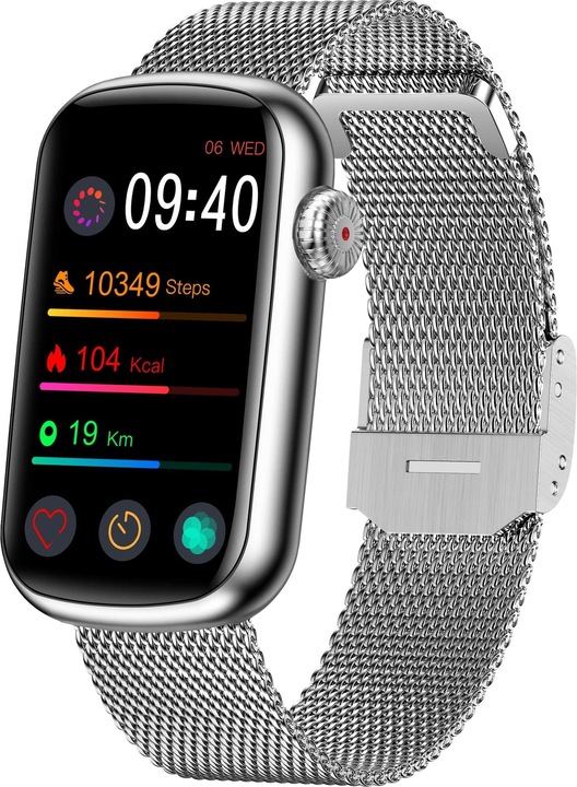 Actual product image Garett Wave RT Smartwatch (Silver, Steel)