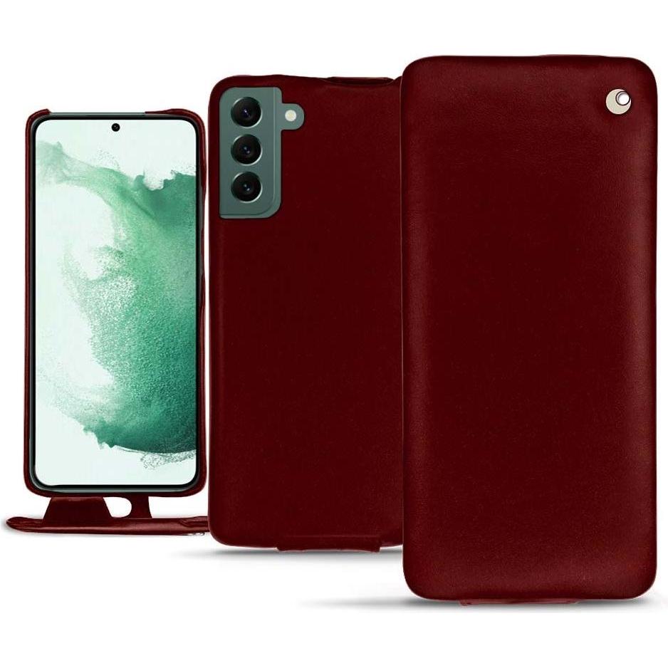 Noreve Lederschutzhülle vertikal (Samsung Galaxy S22+ 5G), Smartphone Hülle, Rot
