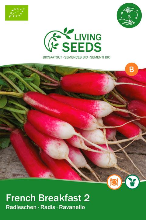 Living Seeds Radieschen, French Breakfast 2 (Gemüsesamen)
