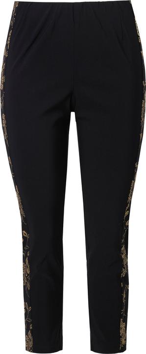 Image du produit Miamoda Pantalon en bengaline, jambe étroite, imprimé doré (54)