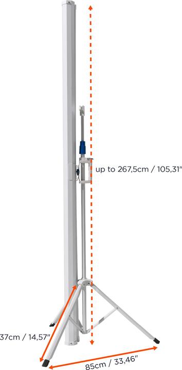 Actual product image Celexon Basic mobile projector stand screen can be assembled/disassembled in just a few minutes - ideal for (200", 1:1)
