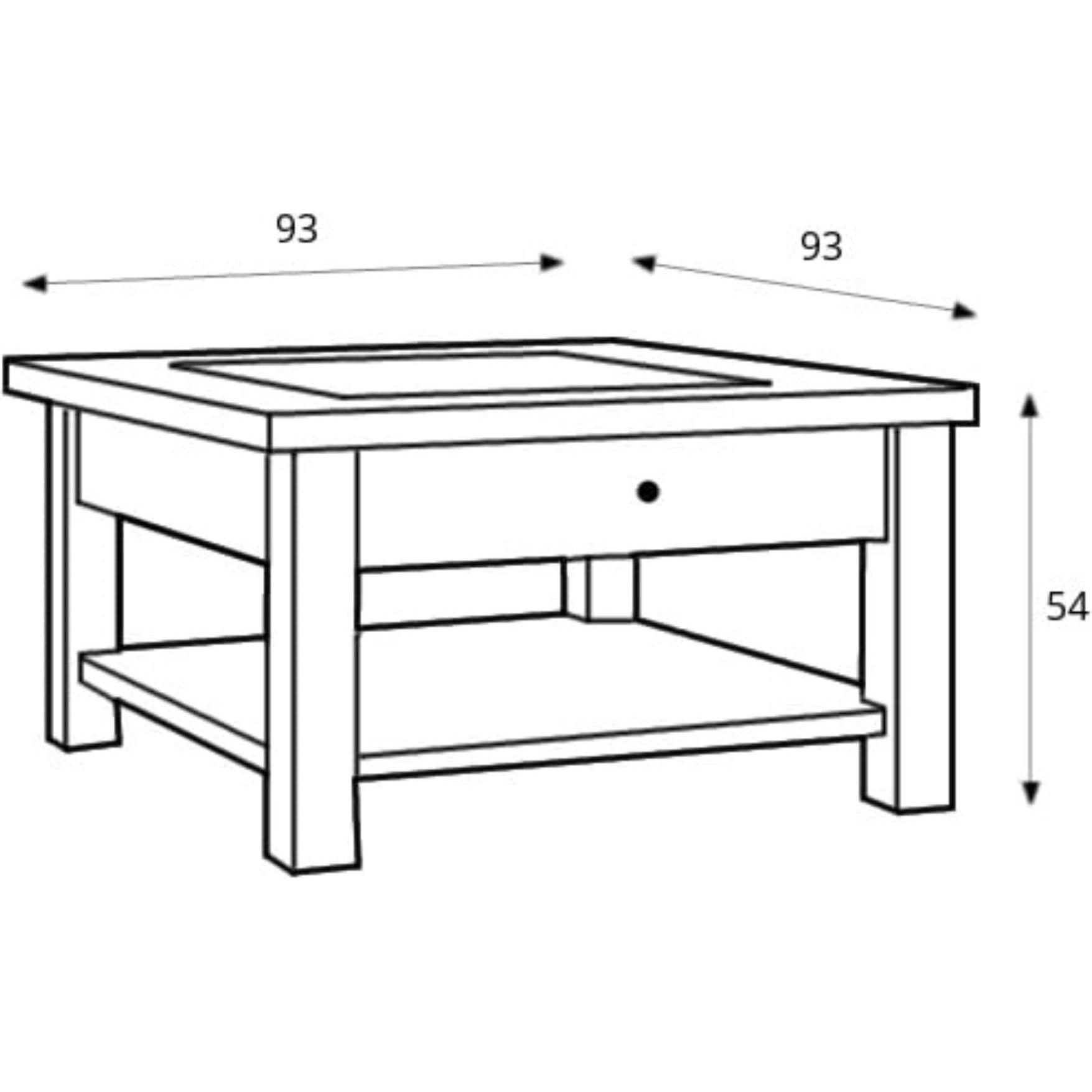 Thumbnail - Konsimo, Couchtisch + Beistelltisch, Marime (93 x 54 x 93 cm)