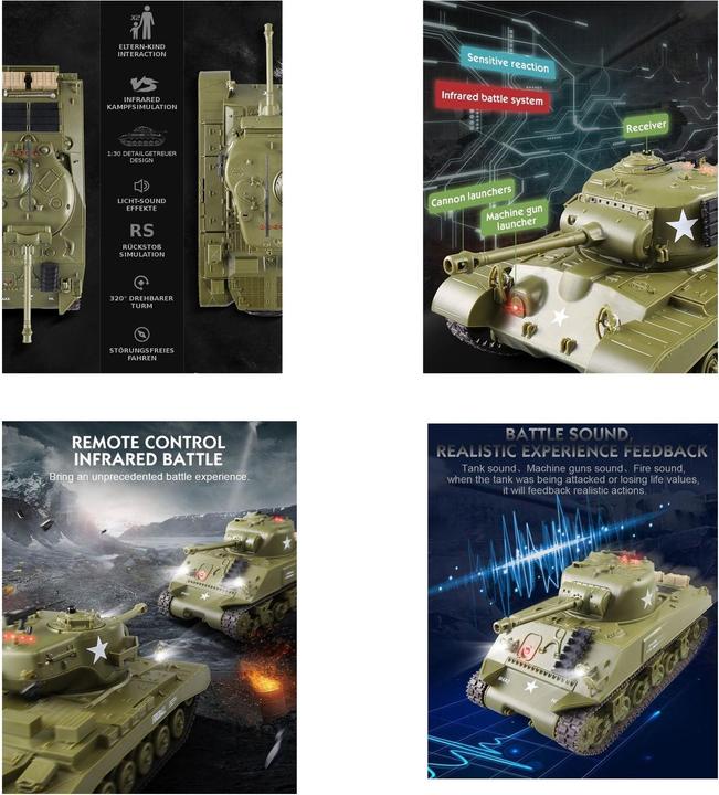 Produktbild Es-toys Heng Long RC Panzer Battle 2er Set 1:30