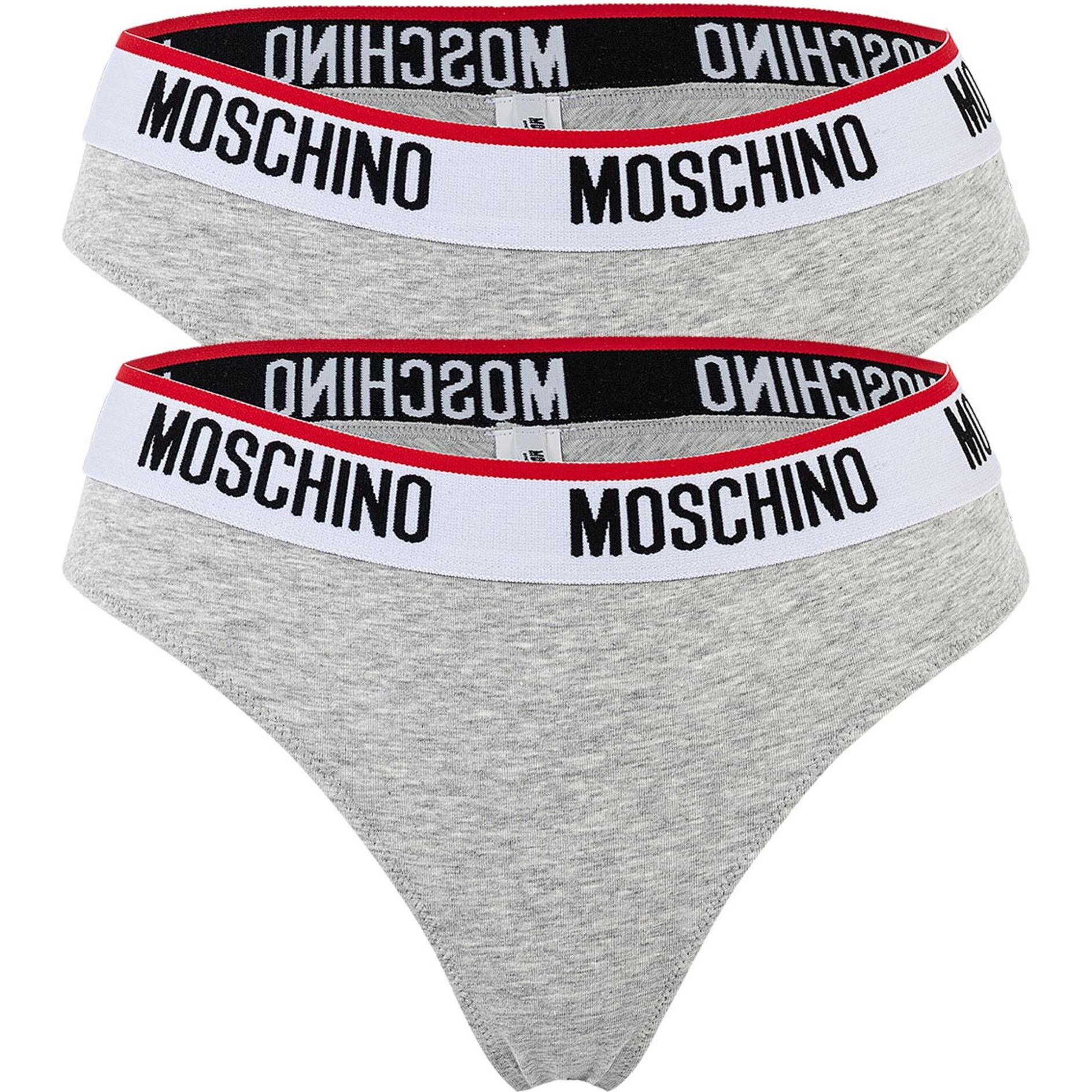 Moschino, Damen, Unterhosen, Slip Casual Bequem sitzend, Grau, (XL, 2er Pack)