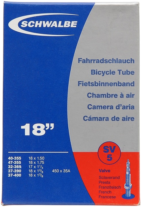 Image du produit Schwalbe Sv 5 (Presta (SV), 18", 40 mm)