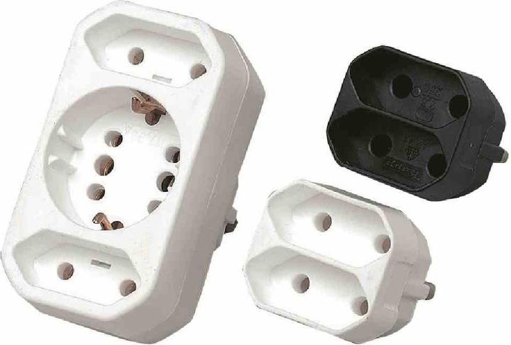 Produktbild Kopp DUOversal. Anschlussstecker-Typ: Typ F, Buchsenstecker-Typ: Typ C (Euro-Stecker), AC Eingangssp (3 x, CEE 7/16)