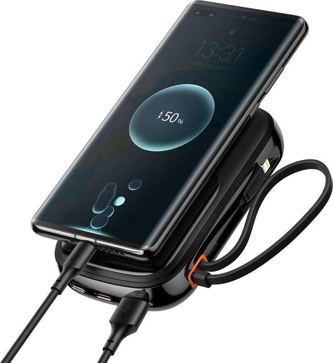 Image du produit Baseus Banque d'alimentation Qpow PRO avec câble, 10000mAh, 22.5W (Noir) (10000 mAh, 22.50 W, 37 Wh)
