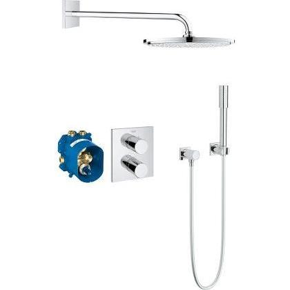 Grohe, Badarmatur, Grohtherm 3000 C Unterputz Set mit Thermostat, Kopf-/Handbrause chrom