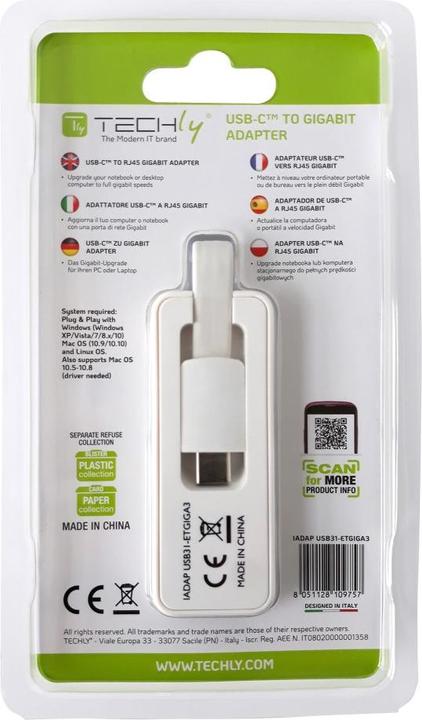 Actual product image Techly IADAP USB31-ETGIGA3 Ethernet (USB 3.1)