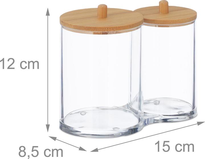 Actual product image Relaxdays Cotton bud container