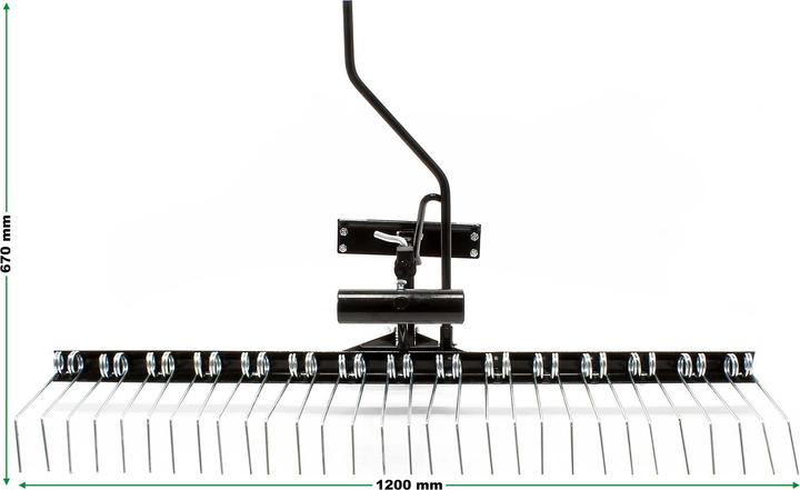 Actual product image Wiltec Scarifier 120cm for ride-on mower Lawn aerator Lawn care Lawn tractor