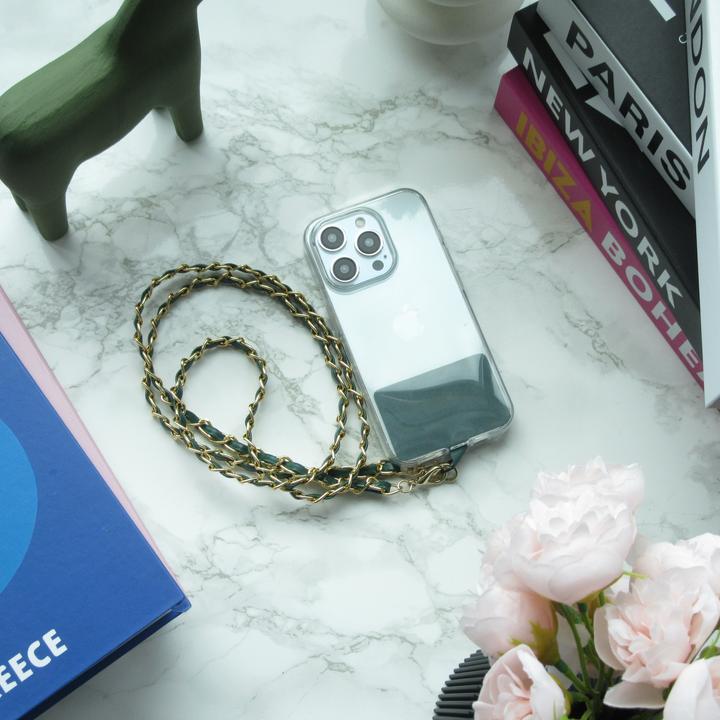 Actual product image PhoneLook Lanière/lacet élégante et sophistiquée universelle pour smartphone en similicuir et métal