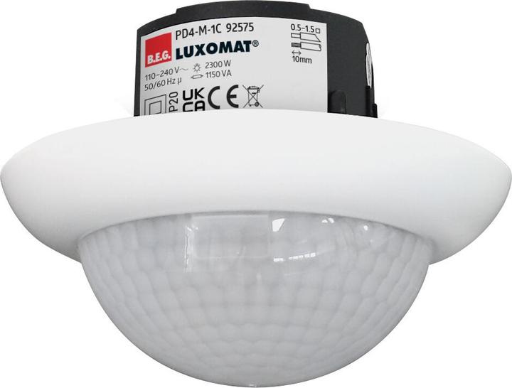 Produktbild BEG 92575 Präsenzmelder PD4-M-1C-UP weiss (12 m)
