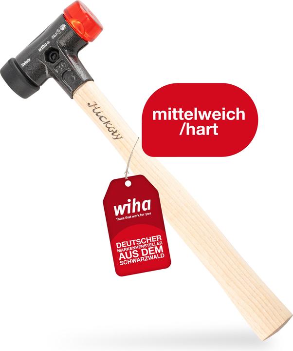 Image du produit Wiha Marteau à face souple moyennement dur, moyennement (306 g)