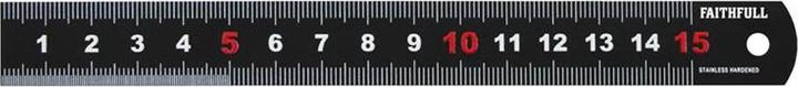 Immagine prodotto Faithfull Messlatten Mattschwarzer Edelstahl (15 cm, Acciaio)
