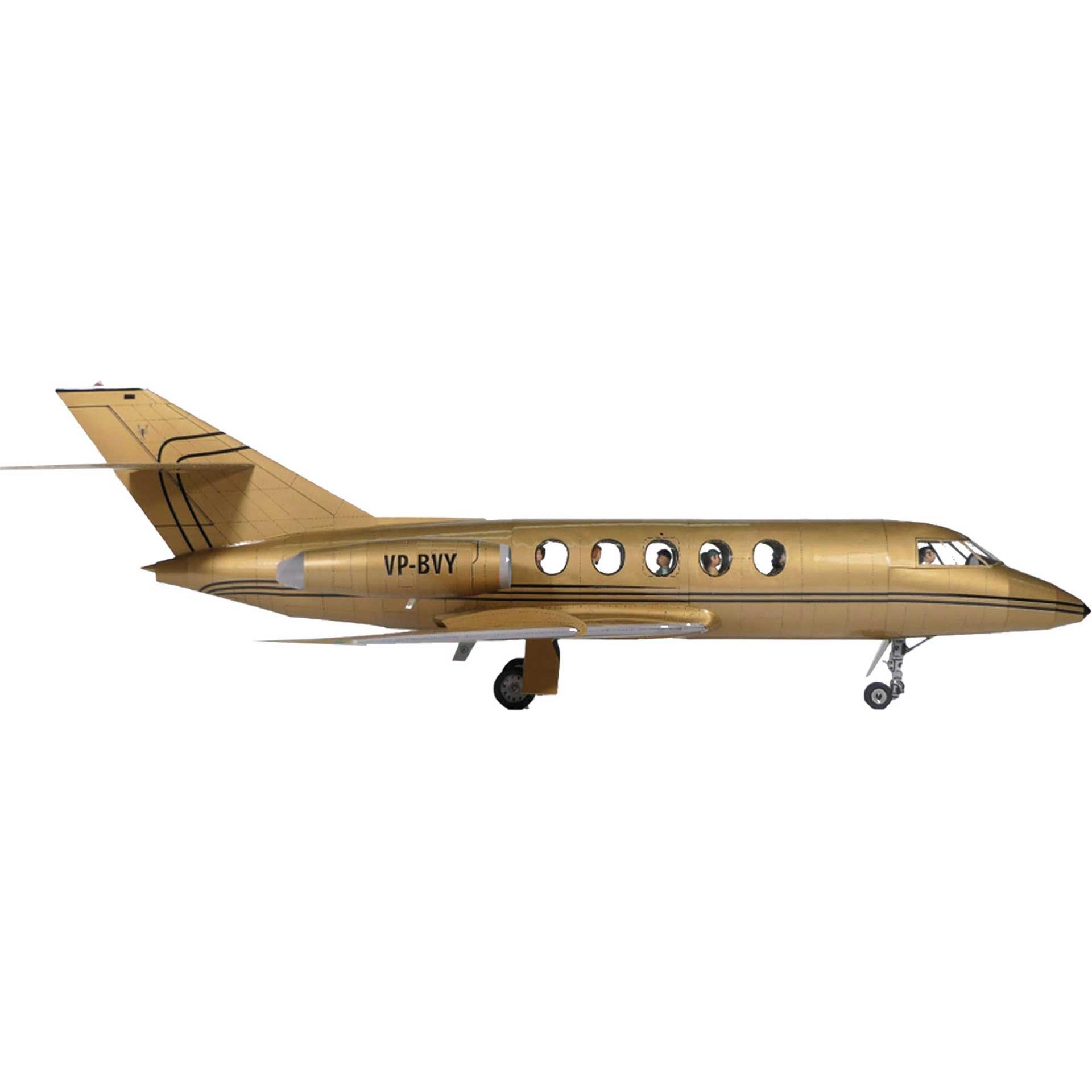 Thumbnail - Geli dassault falcon mattgold kartonmodell