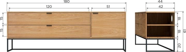 Immagine prodotto Woood Silas (61 x 180 x 44 cm)