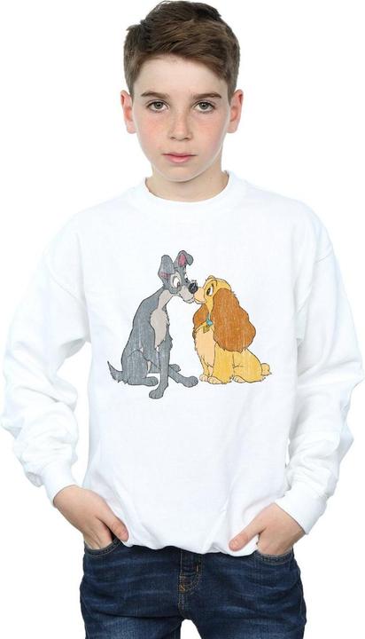 Actual product image Disney Boys Lady And The Tramp Distressed Kiss Sweatshirt (152, 158)