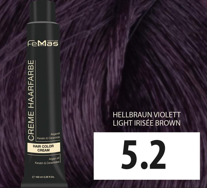 Produktbild FemMas 5.2) Haarfarbe Hellbraun Vıolett 100ml (Metallıc 100ml, Hellbraun Vıolett 100ml)
