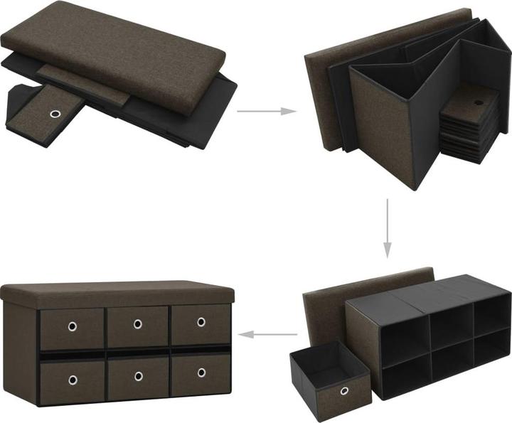 Image du produit vidaXL Bank mit Stauraum (76 cm)