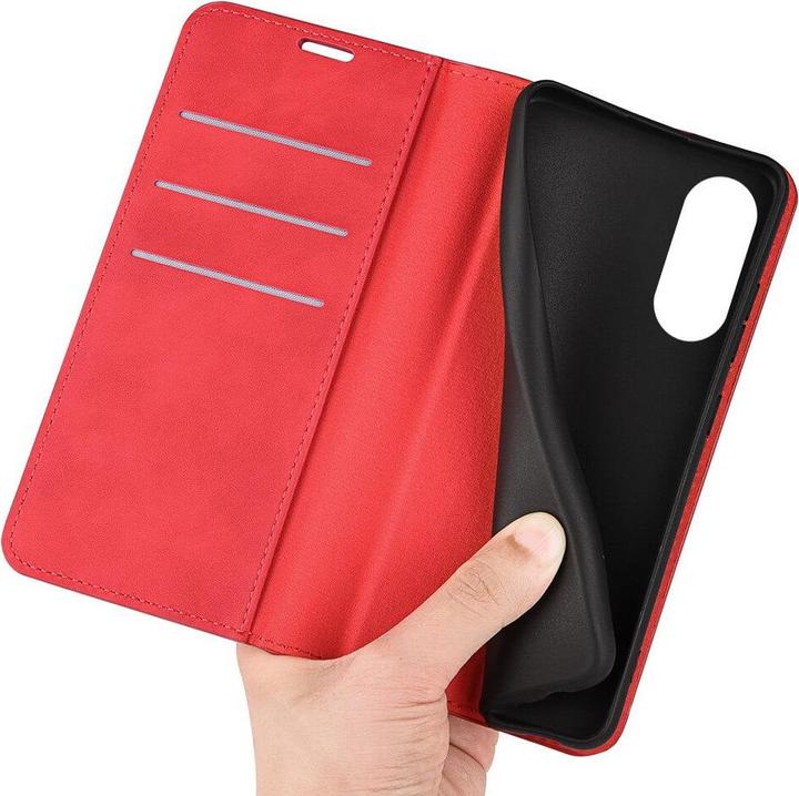 Actual product image Cover-Discount OPPO A58 5G / A78 5G - Stand Flip Case Cover red (Oppo A58, Oppo A78 5G)